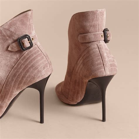 burberry buckle detail suede ankle boots|Women’s Designer Boots .